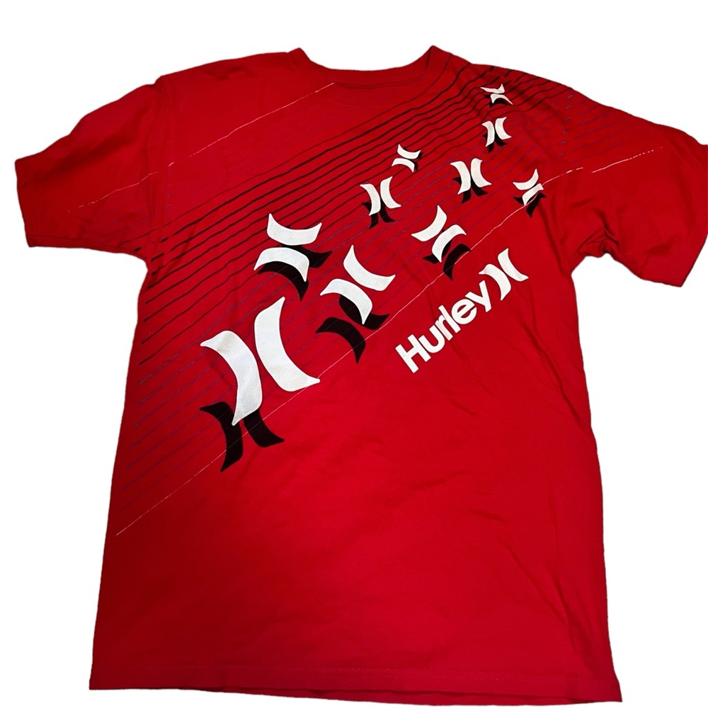 Y2K Hurley Men’s Sz Medium t-shirt red color short sleeves